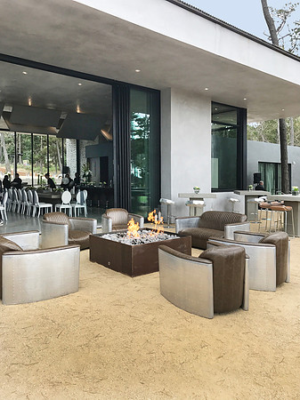 Exterior courtyard with firepit