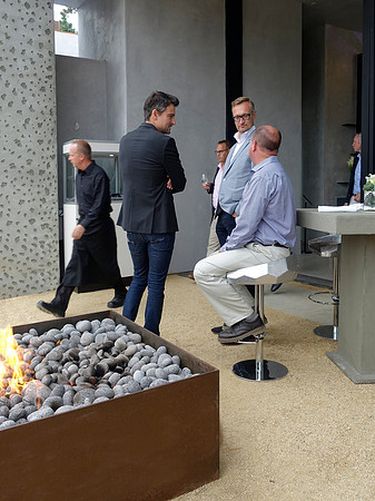 Outdoor dining and bar on terrace